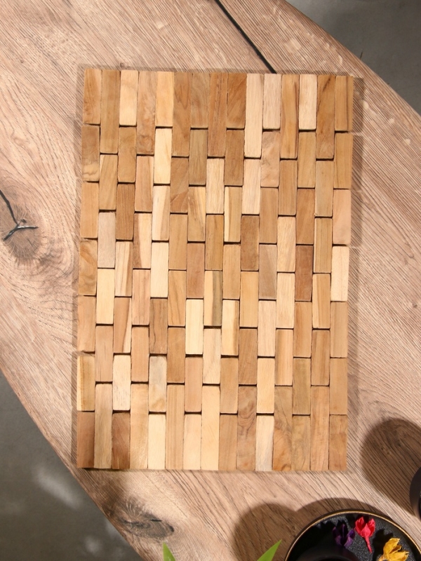 Коврик из тикового дерева, 40х30х0,7 см