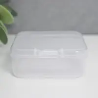 Шкатулка для хранения мелочей &laquo;Квадрат&raquo;, пластик, прозрачная, 2&times;5.5&times;5.5 см