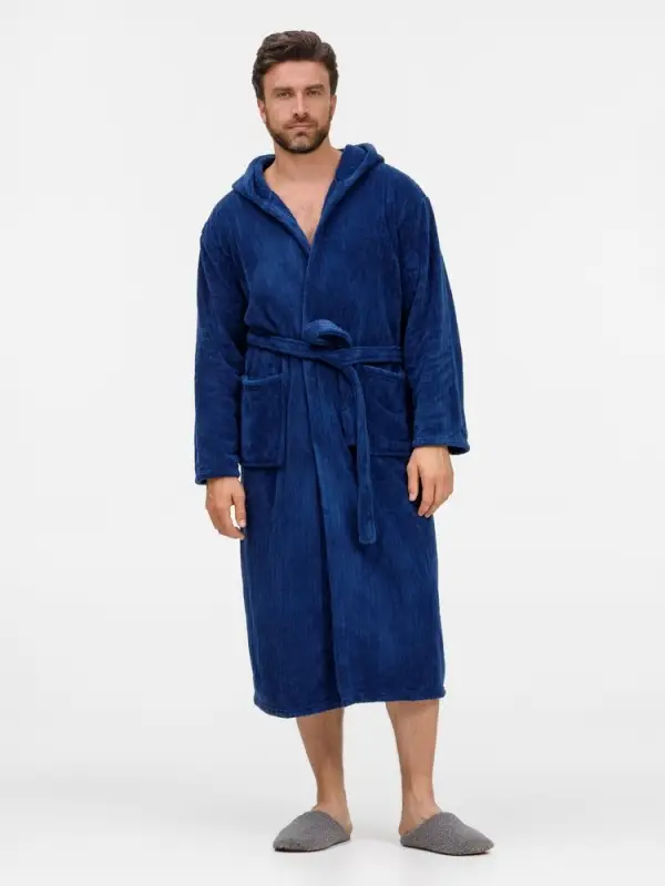 Халат флисовый Magic Mantle, темно-синий, размер M/L