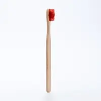 Бамбуковая зубная щётка средней жесткости, микс цветов