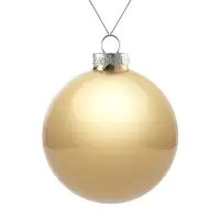 Елочный шар Finery Gloss, 10 см, глянцевый золотистый