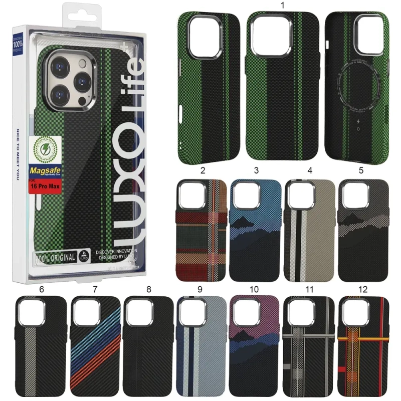 Чехол iPh 16 Pro Max Luxo Carbon