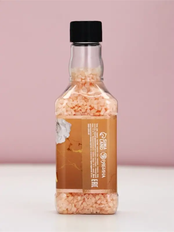 Соль для ванны во флаконе виски &laquo;Цвети от счастья&raquo;, 300 гр, аромат нежный персик, Чистое счастье