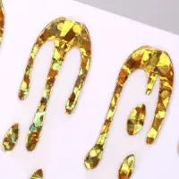 Наклейки для ногтей &laquo;Мороженое&raquo;, голографические, цвет золотистый