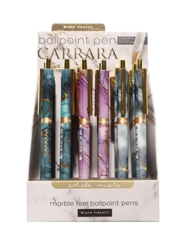 Ручка шариковая автомат BrunoVisconti. Carrara.Bright 0.5мм, стерж/син, МИКС