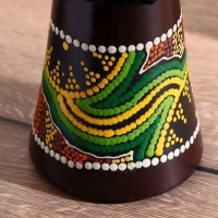 Сувенирный музыкальный инструмент "Барабан Джембе Разноцветный" 13x13x24 см, МИКС