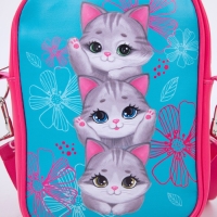 Сумка на ремешке детская для девочки &laquo;Три котенка&raquo;, 15&times;5&times;21