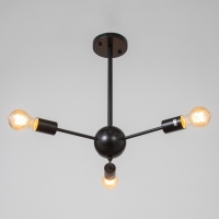 Люстра "Кон" 3х40Вт Е27 черный 50х50х43см