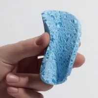 Спонж для умывания, d=8 см, синий