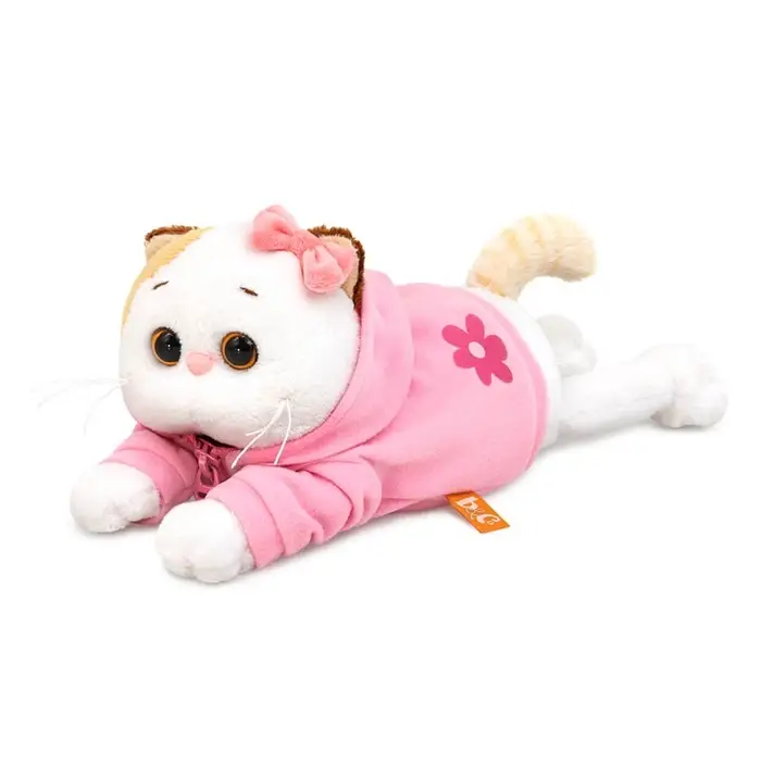 Мягкая игрушка "Ли-Ли в худи с цветочком" лежачая, 18 см LKl18-002