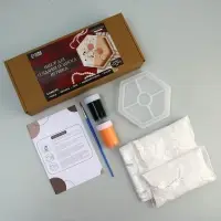 Подставка из гипса. Набор для создания поддона с красками &laquo;Шестиугольник&raquo;