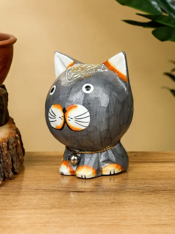 Сувенир &laquo;Котик&raquo;, 8&times;7&times;10 см, дерево, серый