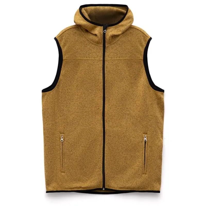 Жилет с капюшоном унисекс Gotland, горчичный, размер S