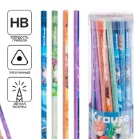 Карандаш чернографитный ErichKrause "Manga", НВ, грифель d=2,2 мм, дерево, трехгранный, в тубусе, микс