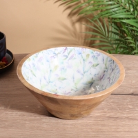 Салатник &laquo;Оттеник сирени&raquo;, 25&times;25&times;10 см, дерево манго