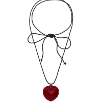 Портупея с кулоном &laquo;Сердечко&raquo; кожа, трансформер, бордовая, 150 см