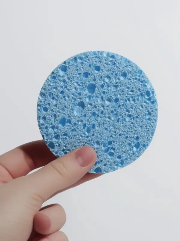 Спонж для умывания, d=8 см, синий