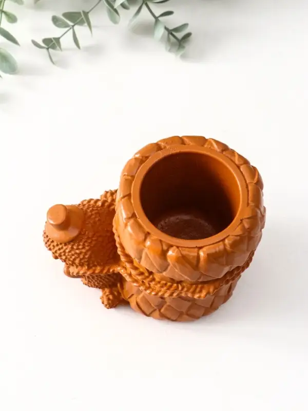 Сувенир карандашница &laquo;Ёжик с корзиной&raquo;, 9&times;8&times;12 см, красная глина