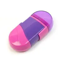 Точилка с контейнером &laquo;Универсальная&raquo;, с ластиком, МИКС