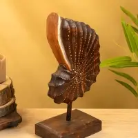 Набор сувенирный "Раковины" дерево (h - 35.30 и 25 см), цв. коричневый
