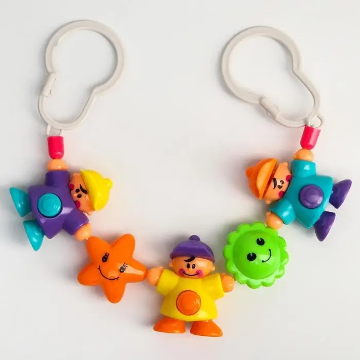 Растяжка на коляску/кроватку &laquo;Человечки&raquo;, 3 игрушки, цвет МИКС, Крошка Я