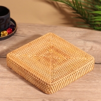 Поднос, 21х21х4 см, ротанг