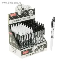 Ручка шариковая, автоматическая &laquo;Кошки&raquo;, 0.5 мм, стержень синий, корпус с рисунком, корпус МИКС