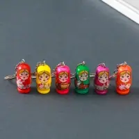 Брелок дерево "Матрёшка" МИКС 3,3х1,8х1,6 см