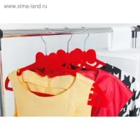 Плечики для одежды &laquo;Бант&raquo;, размер 44-46, флокированное покрытие, цвет МИКС