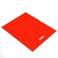 Пакет полиэтиленовый с вырубной ручкой, Красный 40-50 См, 60 мкм