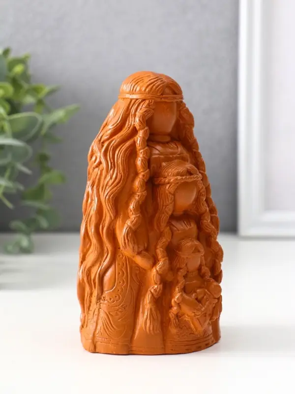 Фигура оберег &laquo;Родовница&raquo;, 13&times;7&times;6 см, красная глина