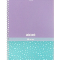 Тетрадь 80л кл на гребне "Скобочки", S-touch,перф на отрыв,цв срез,офсет 60-65г/м&sup2; 2В МИКС