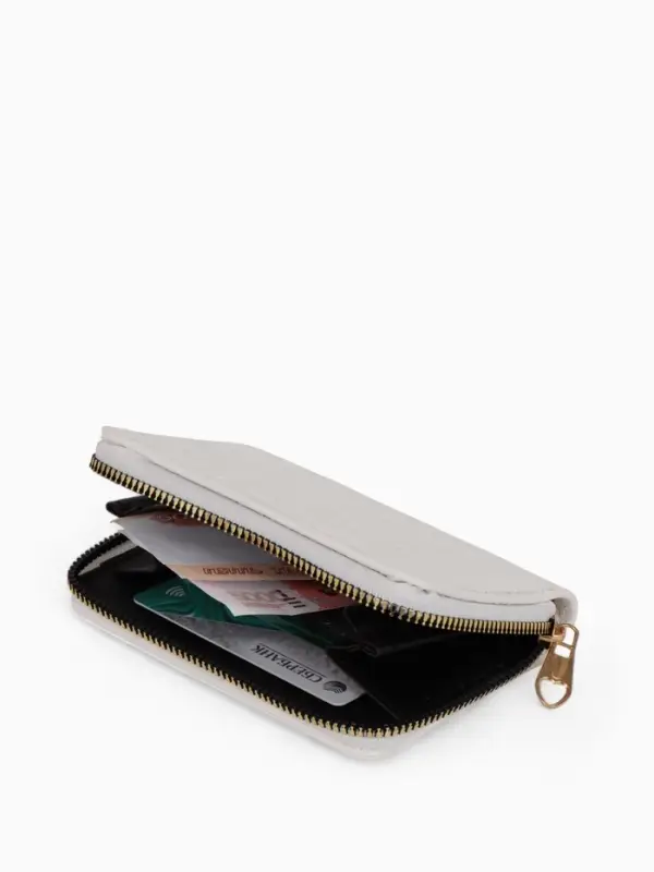 Кошелек жен 07-01-01 Июнь2526, 13*2*9 см, 2 отд+отд/молн, д/карт, белый