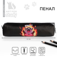 Пенал школьный из искусственной кожи &laquo;1 сентября: Нервы&raquo;, 19 х 8 х 3 см