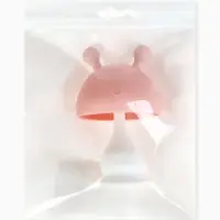 Прорезыватель силиконовый для зубов с погремушкой 3 в 1 M&B &laquo;Зайка&raquo;, розовый