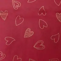 Бумага упаковочная тишью, &laquo;Сердечки&raquo;, 50 см &times; 70 см 17 грамм, винная
