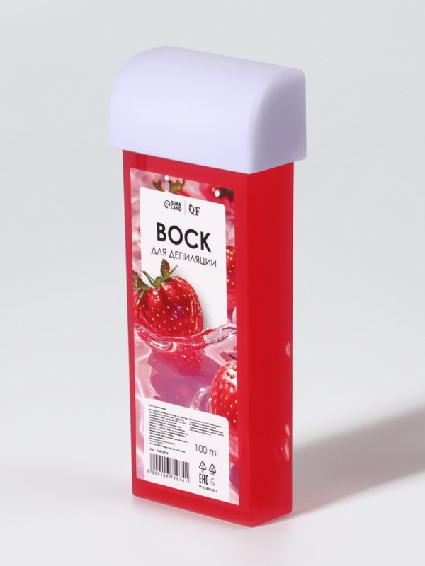 Воск для депиляции в картридже Клубника 100мл накл QF
