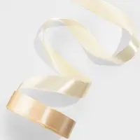 Лента атласная, 20 мм, 23&plusmn;1 м, светло-бежевая №02