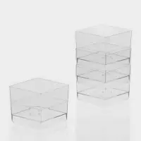 Форма пластиковая одноразовая для фуршета &laquo;Куб&raquo;, 60 мл, прозрачная