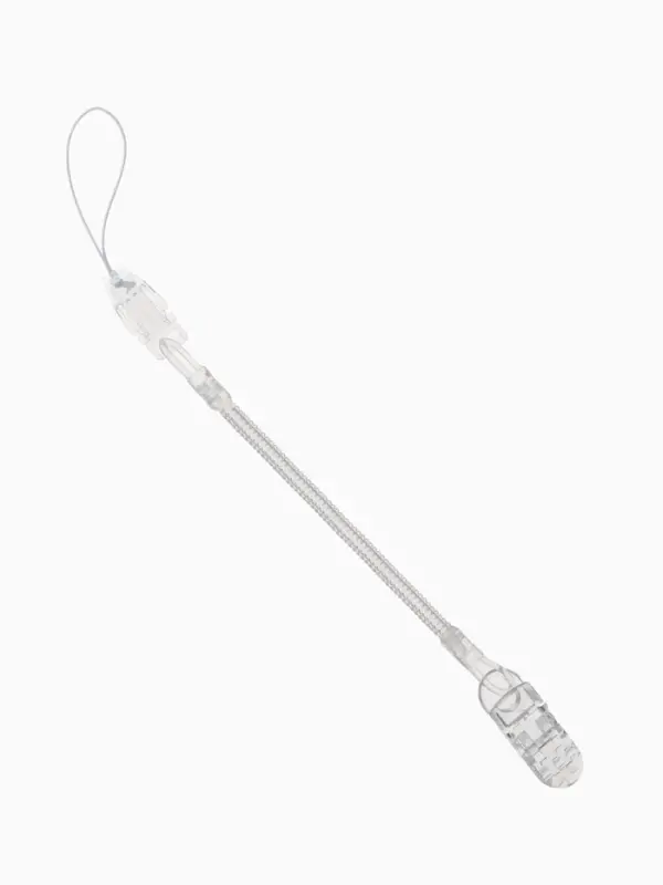 Держатель для соски - пустышки, пружинка, 2 шт., прозрачный, Крошка Я