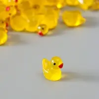 Сувенир полистоун флюоресцентный "Уточки" набор 100 шт 1,5х1,5 см