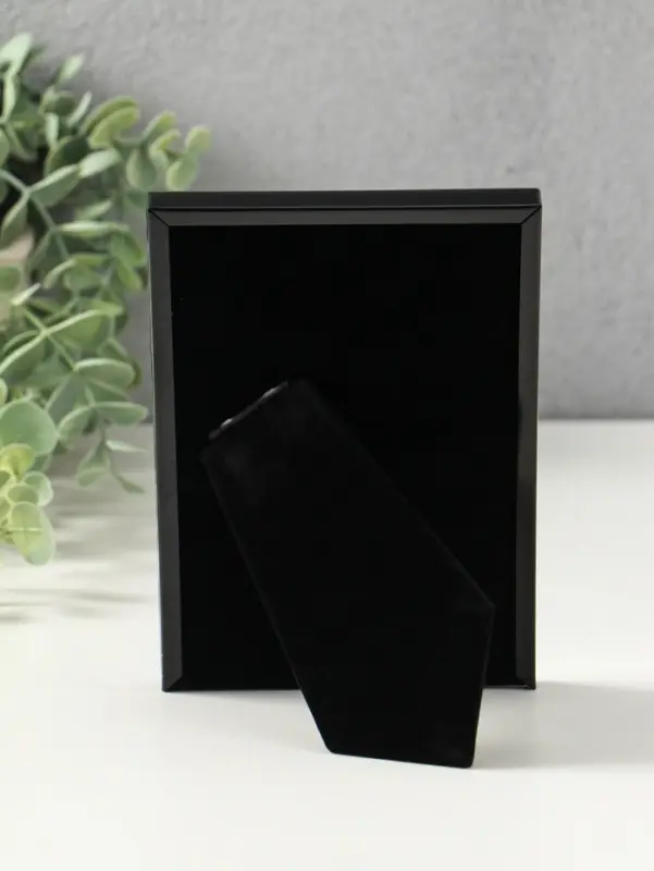 Фоторамка металл на 1 фото 10х15 см "Классик" чёрная 1,5х10,5х16 см