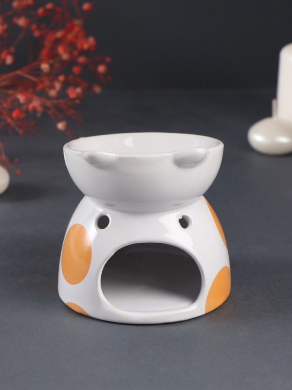 Аромалампа керамика "Котик пятнистый" 10,5х10,5х10,5 см