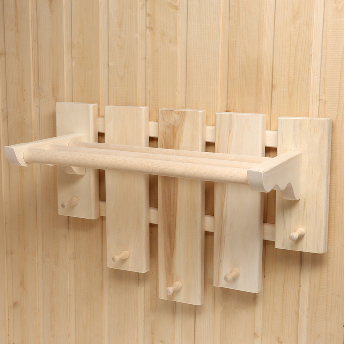 Полка вешалка с сушилкой, 5 крючков, 58&times;50&times;30 см