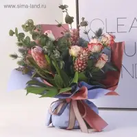 Плёнка для цветов и подарков "Серо-зеленая", 57 х 57 &plusmn;5% см