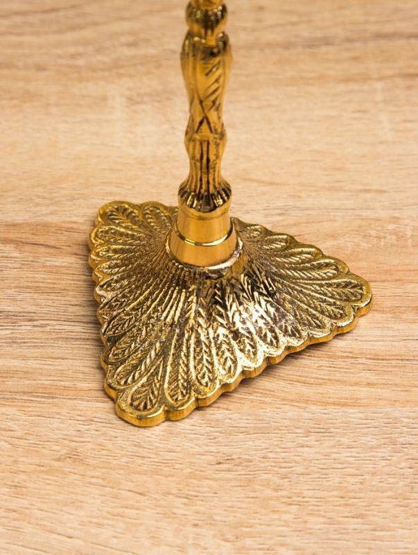 Подсвечник &laquo;Павлиний хвост&raquo;, латунь, 7&times;7&times;19 см