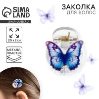 Краб для волос &laquo;Нежность&raquo;, 2.5 х 2 х 2 см