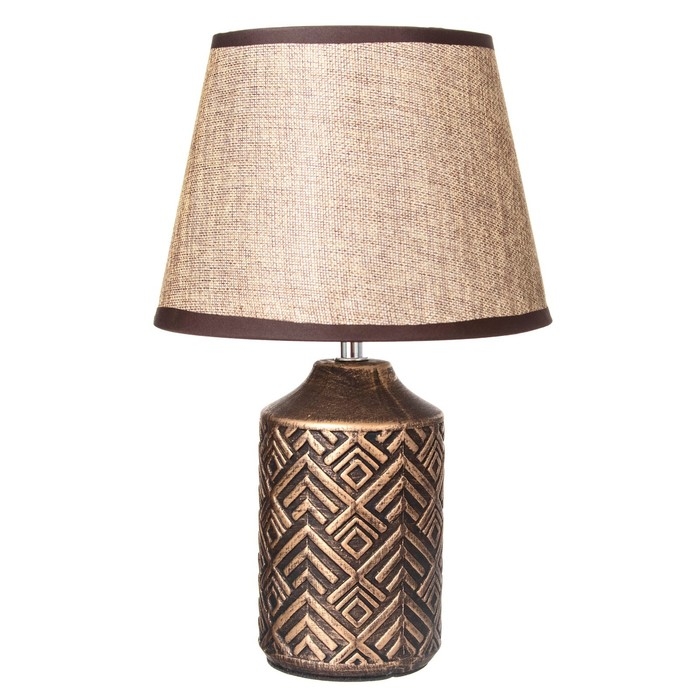 Настольная лампа "Анисия" Е14 40Вт коричневый с золотой патиной 22х22х36 см