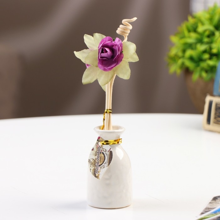 Набор подарочный с диффузором "Ваза с цветком", аромат фиалка, "Богатство Аромата"