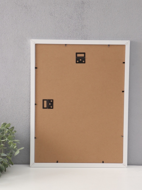 Фоторамка МДФ "Anna" 30х40 см, с паспарту (21х30 см), белый (пластиковый экран)